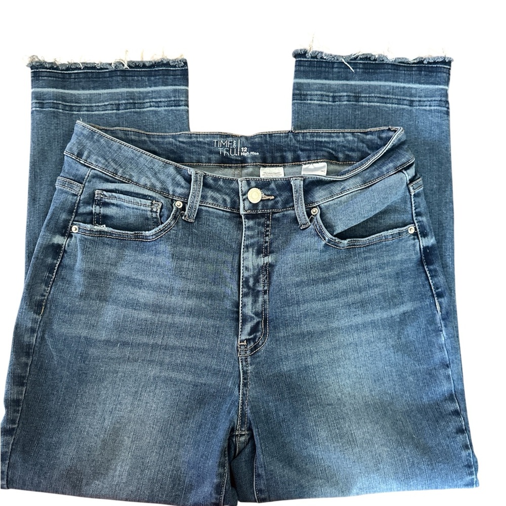 Cropped Raw Hem Women's Jeans - Picture 3 of 3